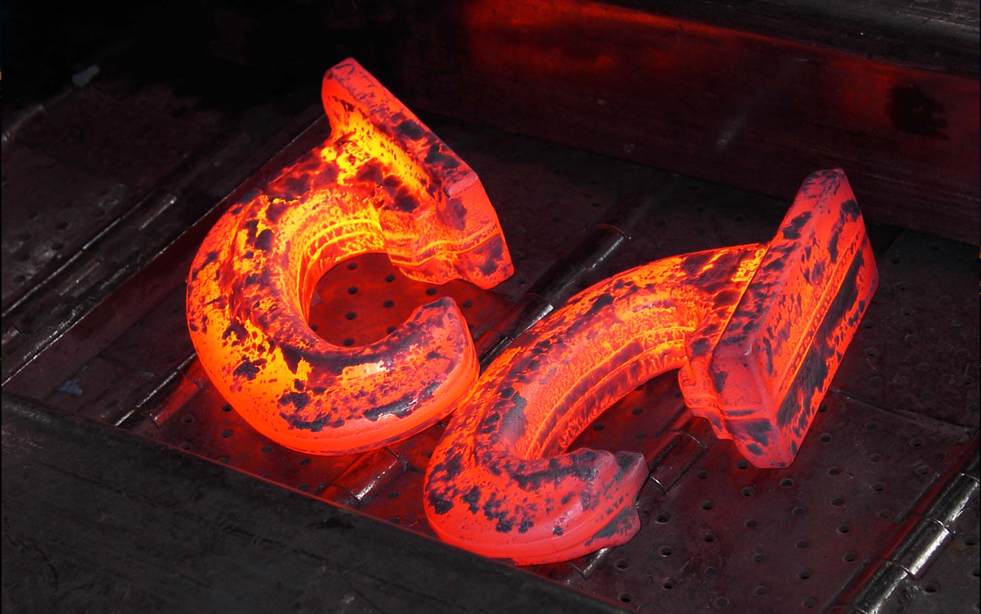 Satefy hooks from Pejo being forged